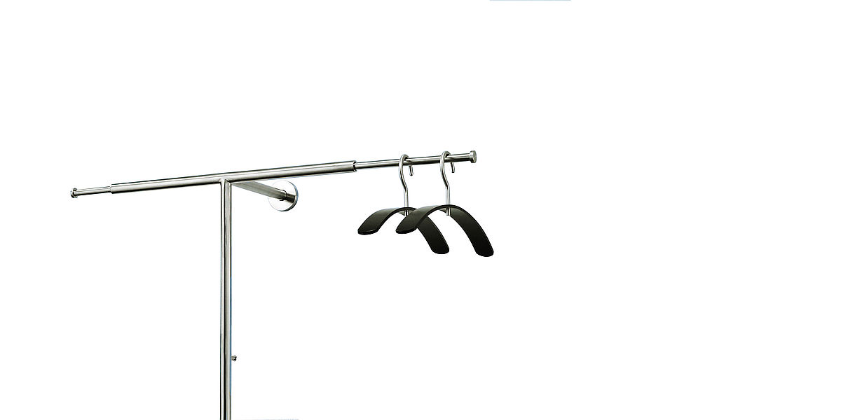 wall-mounted coat rack LINA TT with telescopic rods on both sides