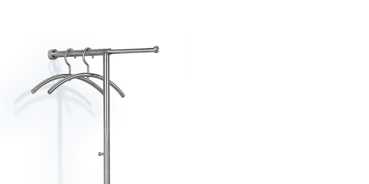 wall-mounted coat rack Lina T with retractable telescopic rod
