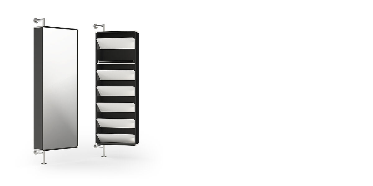 D-TEC | YALOU | wall-mounted coat rack/shoe rack with mirror | rotatable