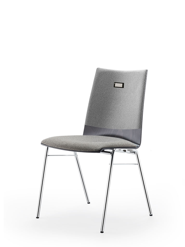 no.e | digital information and numbering system | integrated in four-legged chair logochair