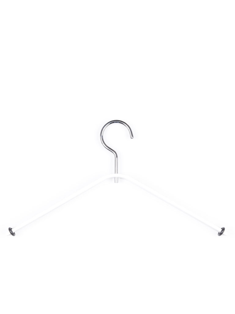 D-TEC | clothes hanger HELLO | white/chrome-plated