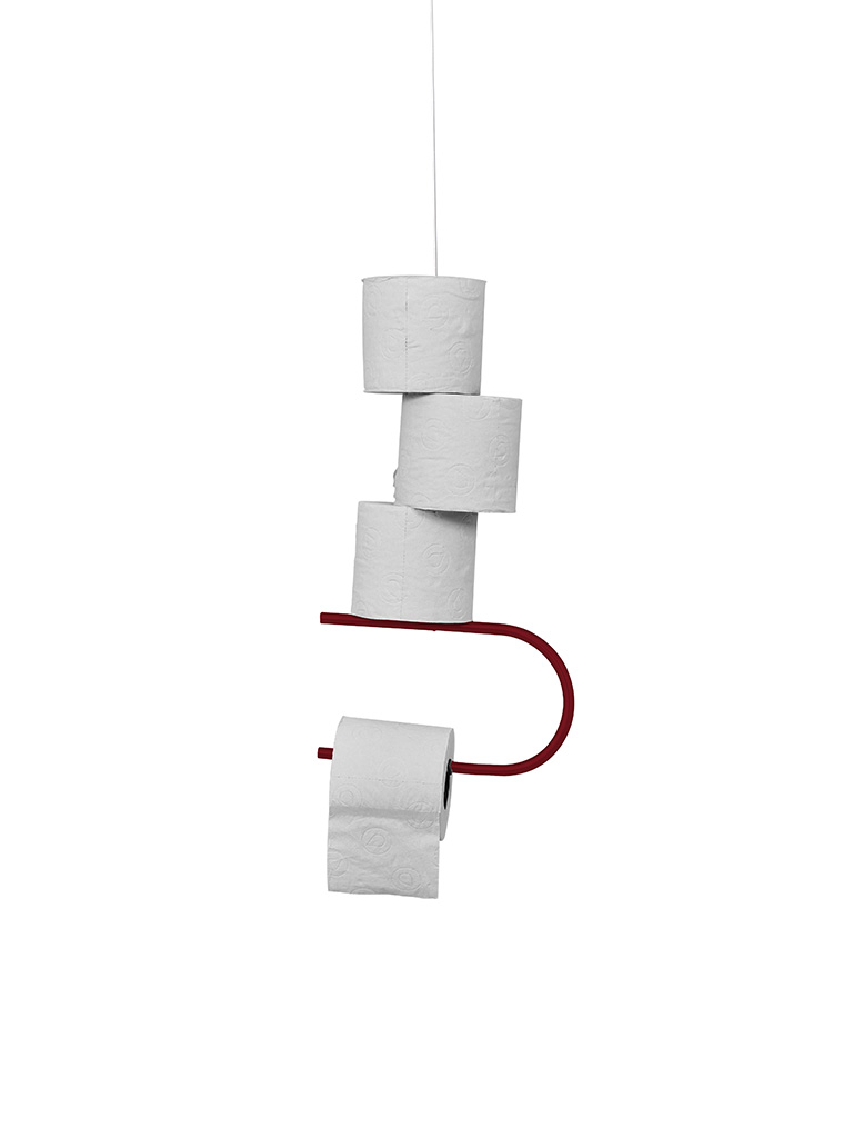 D-TEC Toilettenpapierhalter Rollenspiel Purpurrot