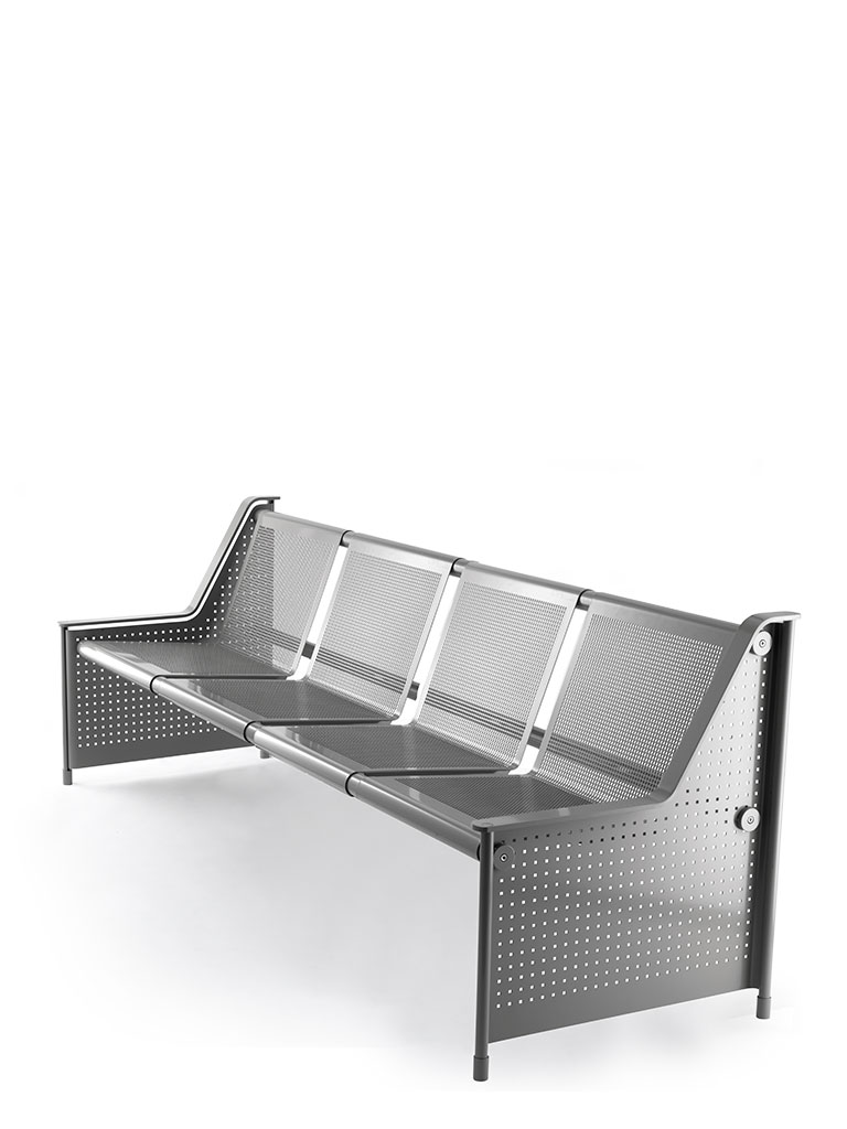 Jett | Metall-Sitzbank | 4-Sitzer